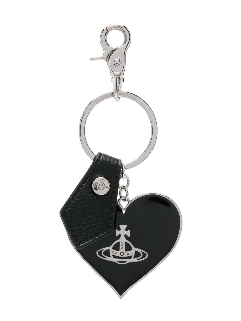 Portachiavi Mirror Heart Orb in nero Vivienne westwood - donna 