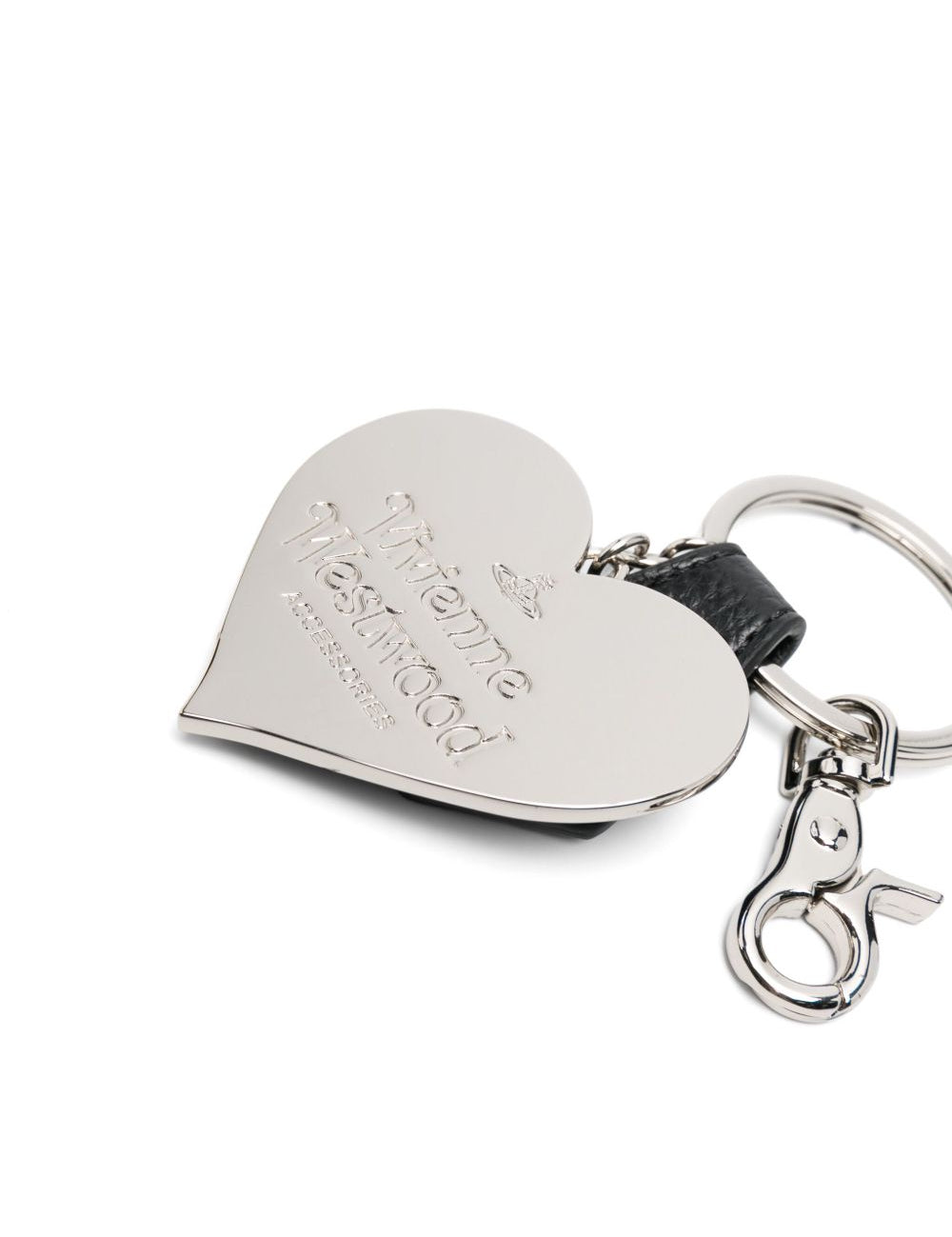 Portachiavi Mirror Heart Orb in nero Vivienne westwood - donna 
