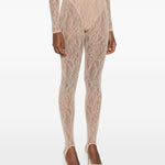Leggings con staffe in beige Wardrobe.Nyc - donna 