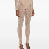 Leggings con staffe in beige Wardrobe.Nyc - donna 