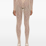 Leggings con staffe in beige Wardrobe.Nyc - donna 
