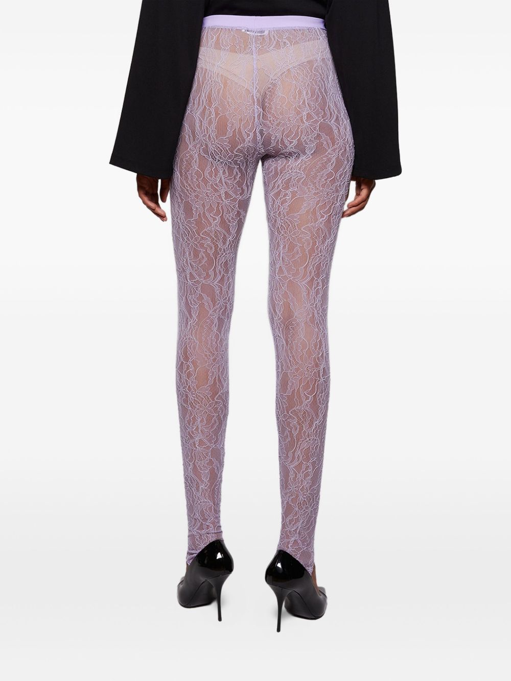 Leggings con staffa in lilla Wardrobe.Nyc - donna 