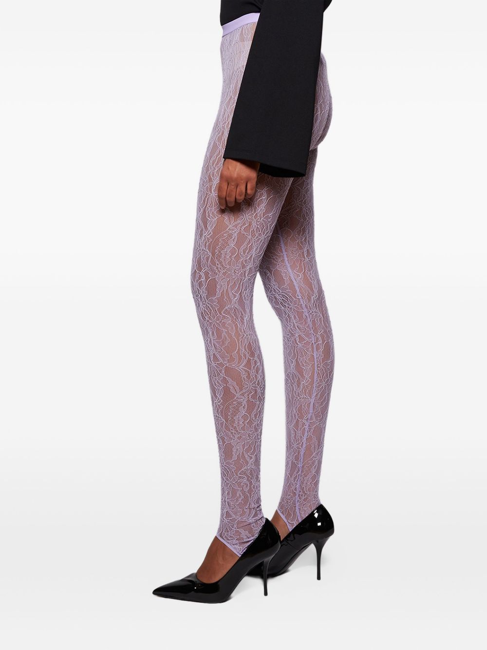 Leggings con staffa in lilla Wardrobe.Nyc - donna 