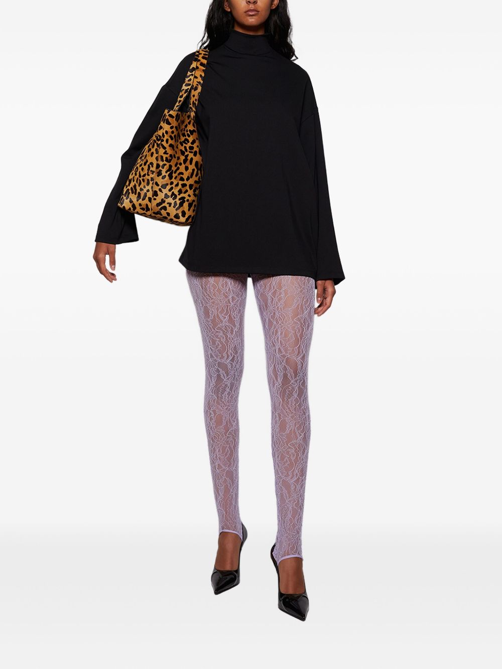 Leggings con staffa in lilla Wardrobe.Nyc - donna 