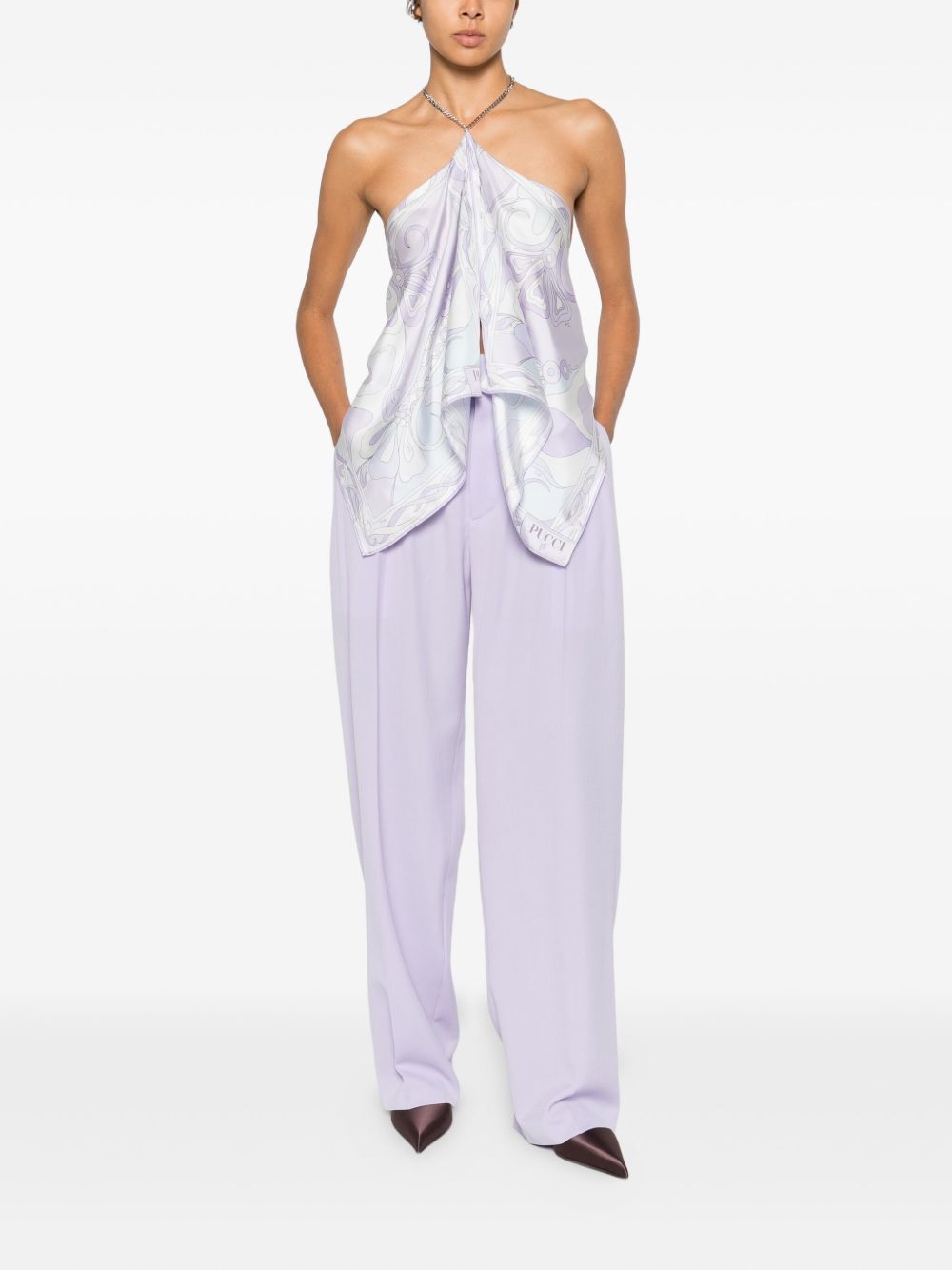 Pantaloni plissé in lilla Wardrobe.Nyc - donna 