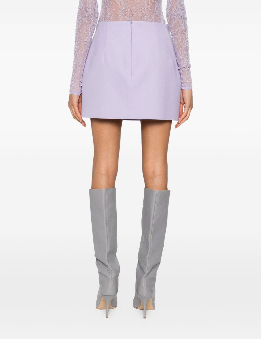 Minigonna con zip in lilla Wardrobe.Nyc - donna 