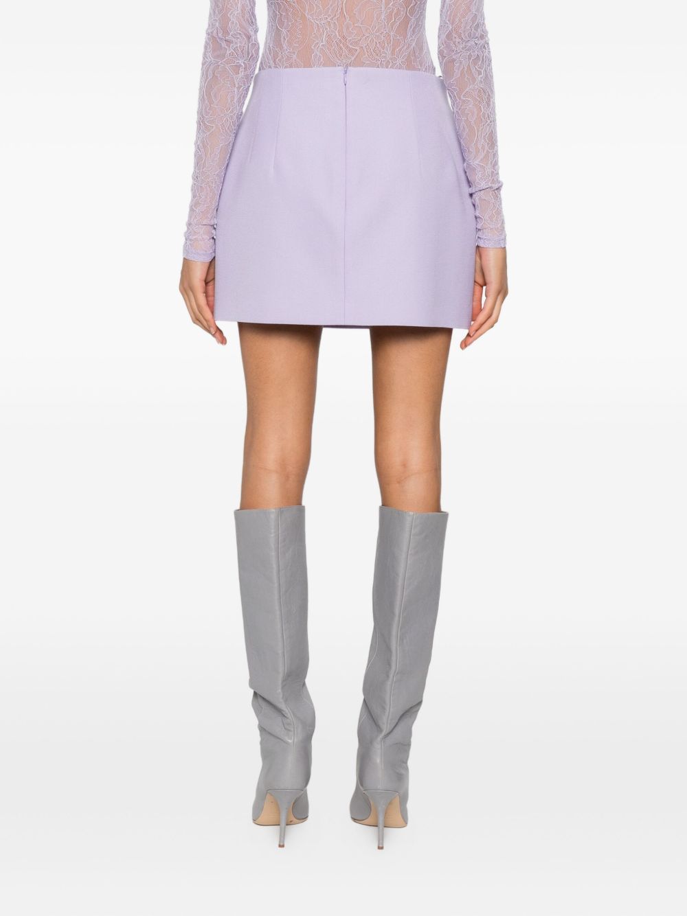 Minigonna con zip in lilla Wardrobe.Nyc - donna 