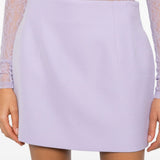 Minigonna con zip in lilla Wardrobe.Nyc - donna 