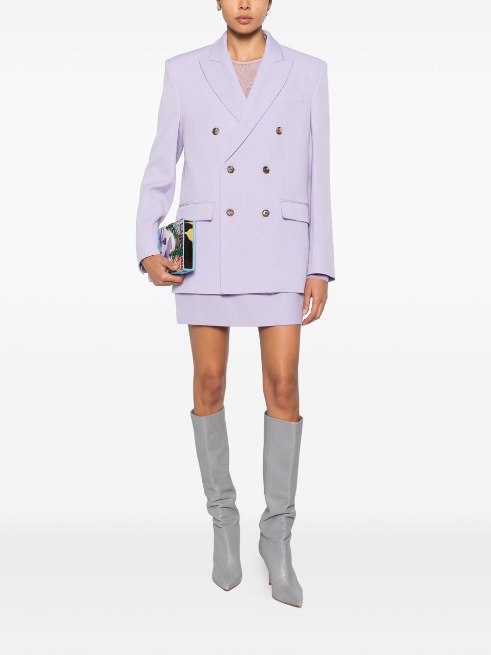 Blazer doppiopetto in lilla Wardrobe.Nyc - donna 