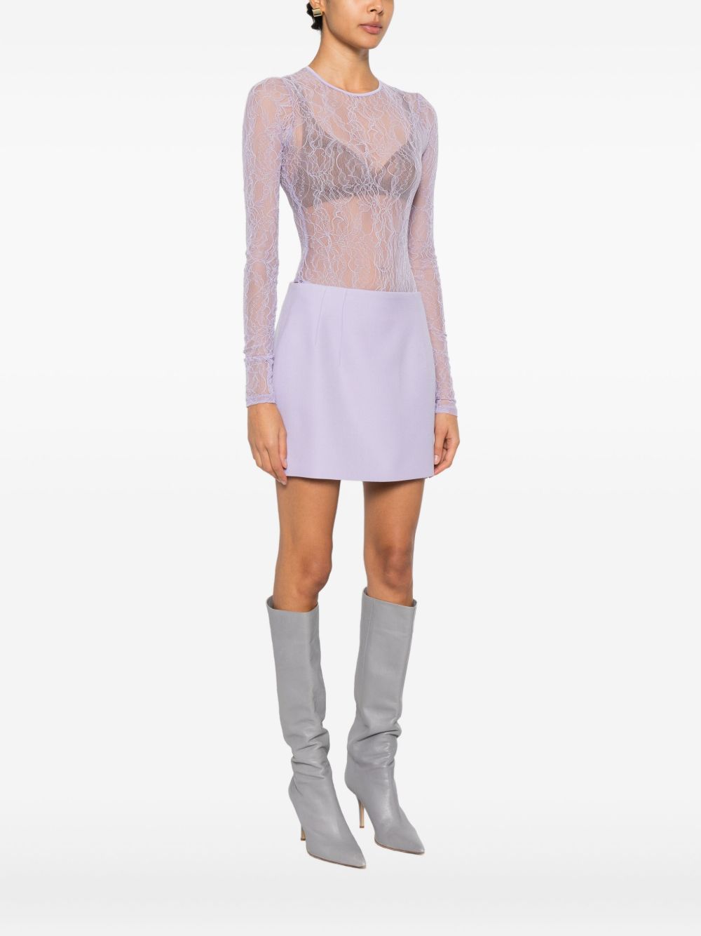Body con maniche lunghe in lilla Wardrobe.Nyc - donna 