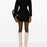 Abito mini a manice lunghe Power in nero Wardrobe.Nyc - donna 