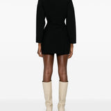 Abito mini a manice lunghe Power in nero Wardrobe.Nyc - donna 