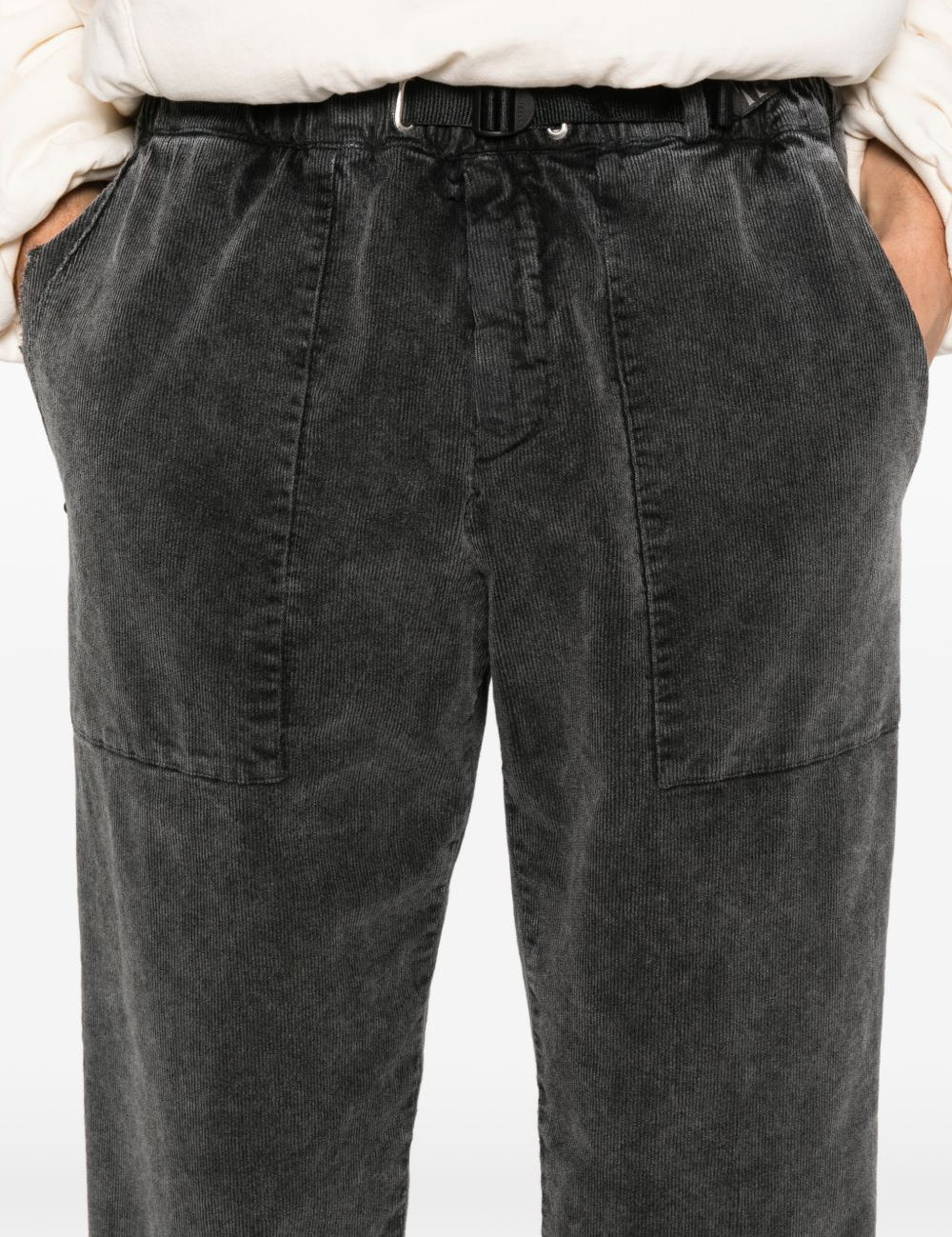 Pantaloni in velluto a coste con dettaglio taschein grigio Whitesand - uomo 