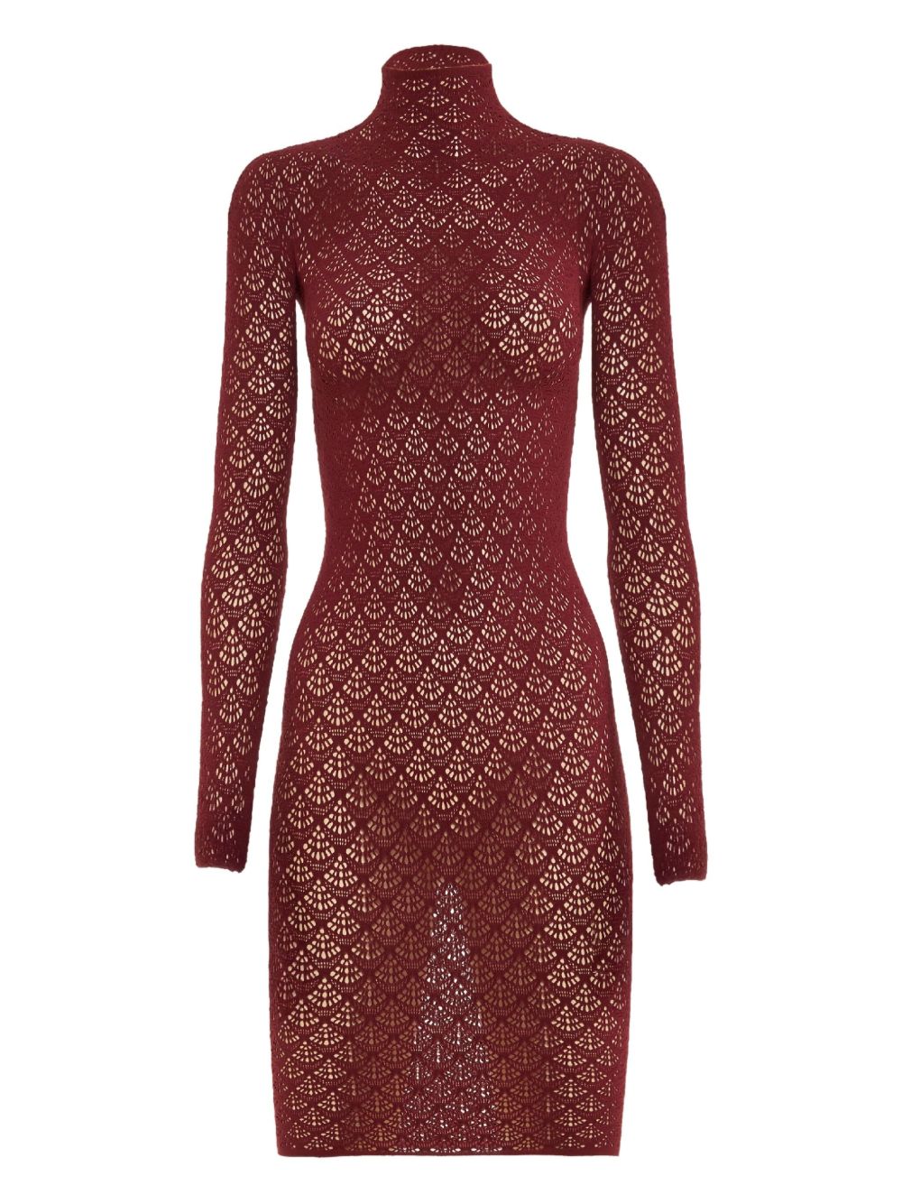 Abito mini in pizzo in bordeaux Wolford - donna 