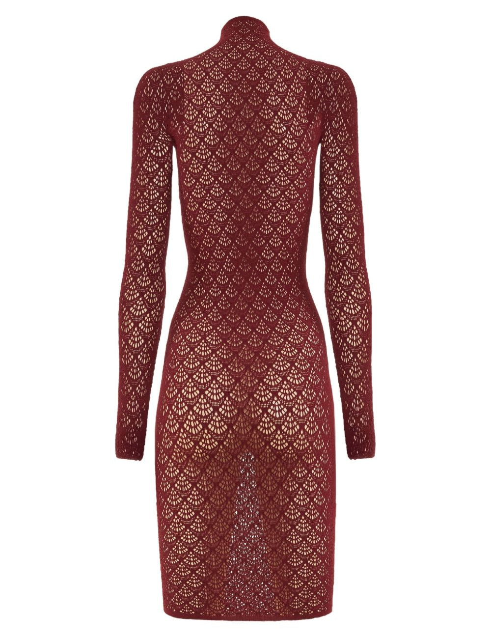 Abito mini in pizzo in bordeaux Wolford - donna 