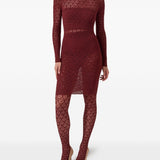 Abito mini in pizzo in bordeaux Wolford - donna 