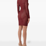 Abito mini in pizzo in bordeaux Wolford - donna 