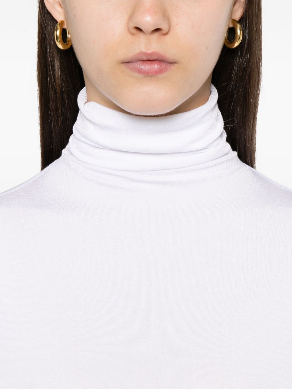 Body a collo alto in bianco colorado Wolford - donna 
