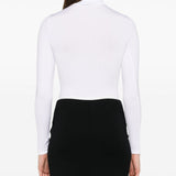 Body a collo alto in bianco colorado Wolford - donna 
