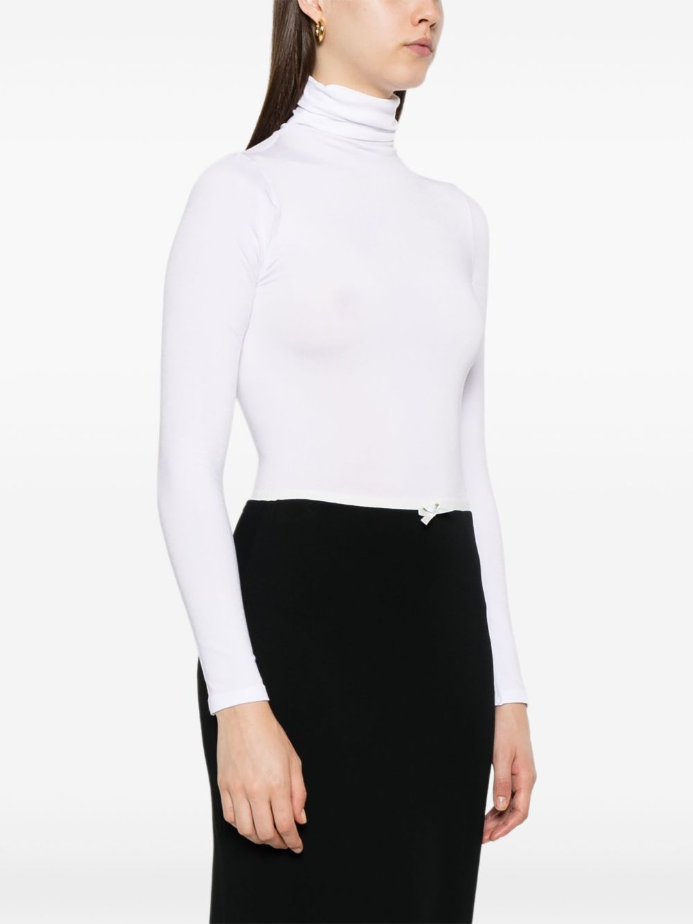 Body a collo alto in bianco colorado Wolford - donna 