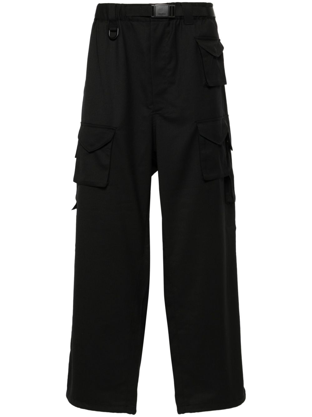Pantaloni a gamba ampia in nero Y-3 - uomo 