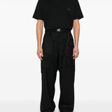 Pantaloni a gamba ampia in nero Y-3 - uomo 
