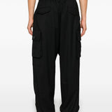 Pantaloni a gamba ampia in nero Y-3 - uomo 