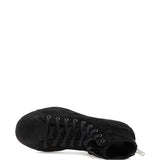 Sneakers con lacci e zip in nero 