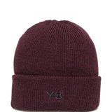 Beanie con logo in bordeaux Y-3 - uomo<BR/> 