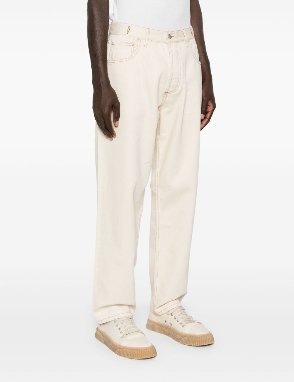 Jeans con applicazione in bianco Ymc - uomo 