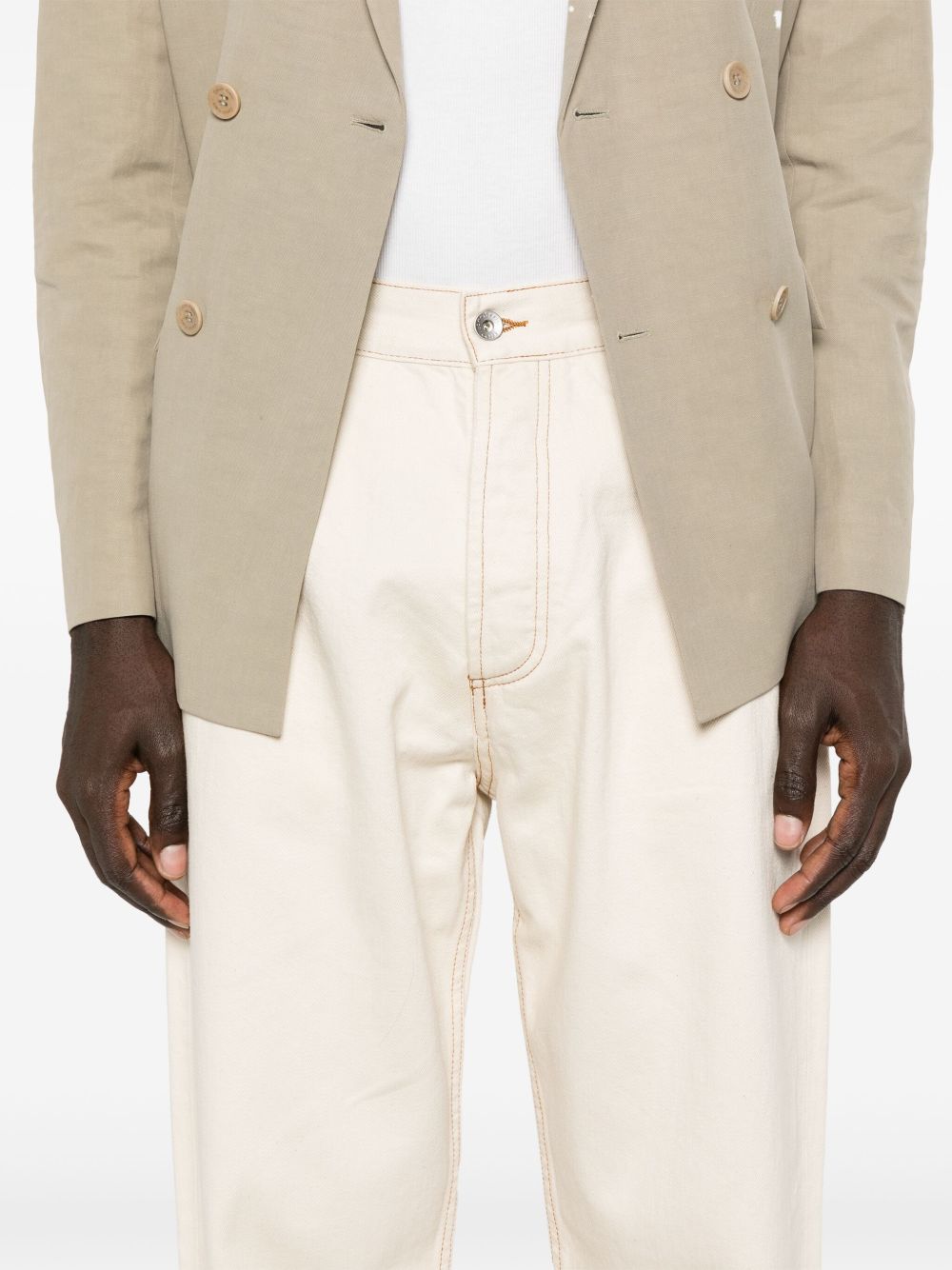 Jeans con applicazione in bianco Ymc - uomo 