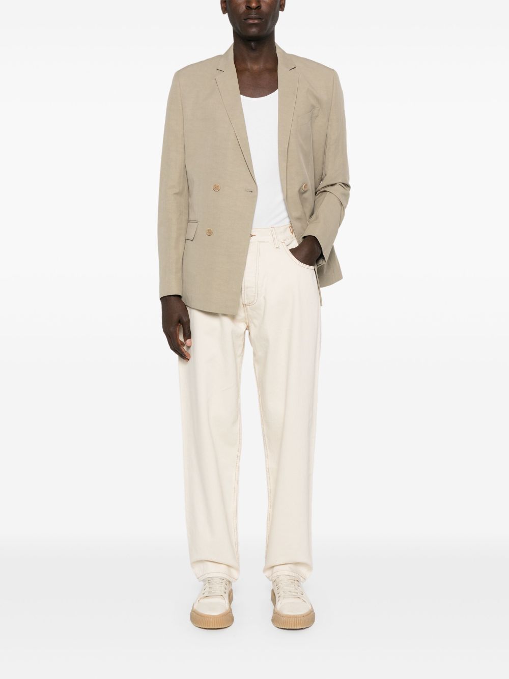 Jeans con applicazione in bianco Ymc - uomo 
