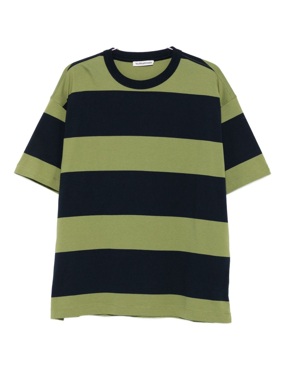 T-shirt a righe in blu e verde Y-3 - uomo 