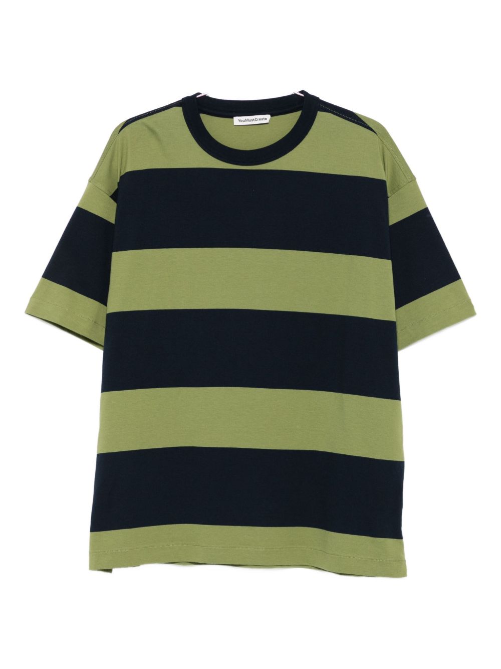 T-shirt a righe in blu e verde Y-3 - uomo 