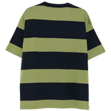 T-shirt a righe in blu e verde Y-3 - uomo 