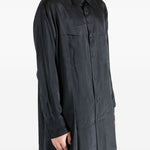 Camicia lunga con doppio colletto in nero Yohji yamamoto - uomo 