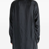 Camicia lunga con doppio colletto in nero Yohji yamamoto - uomo 