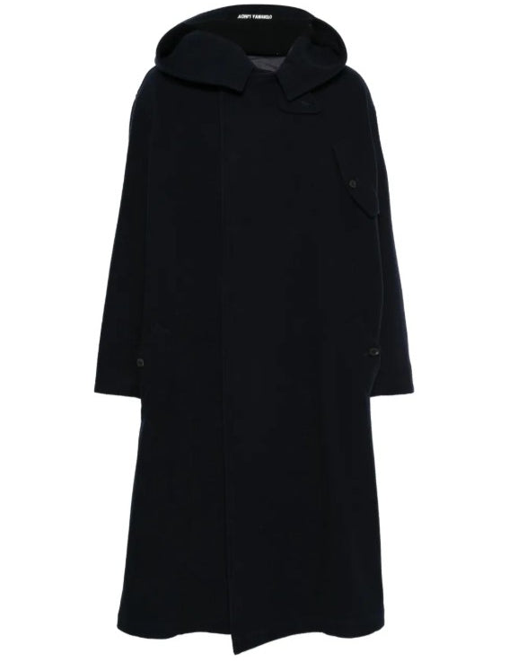 Cappotto con cappuccio in blu Yohji yamamoto - uomo 
