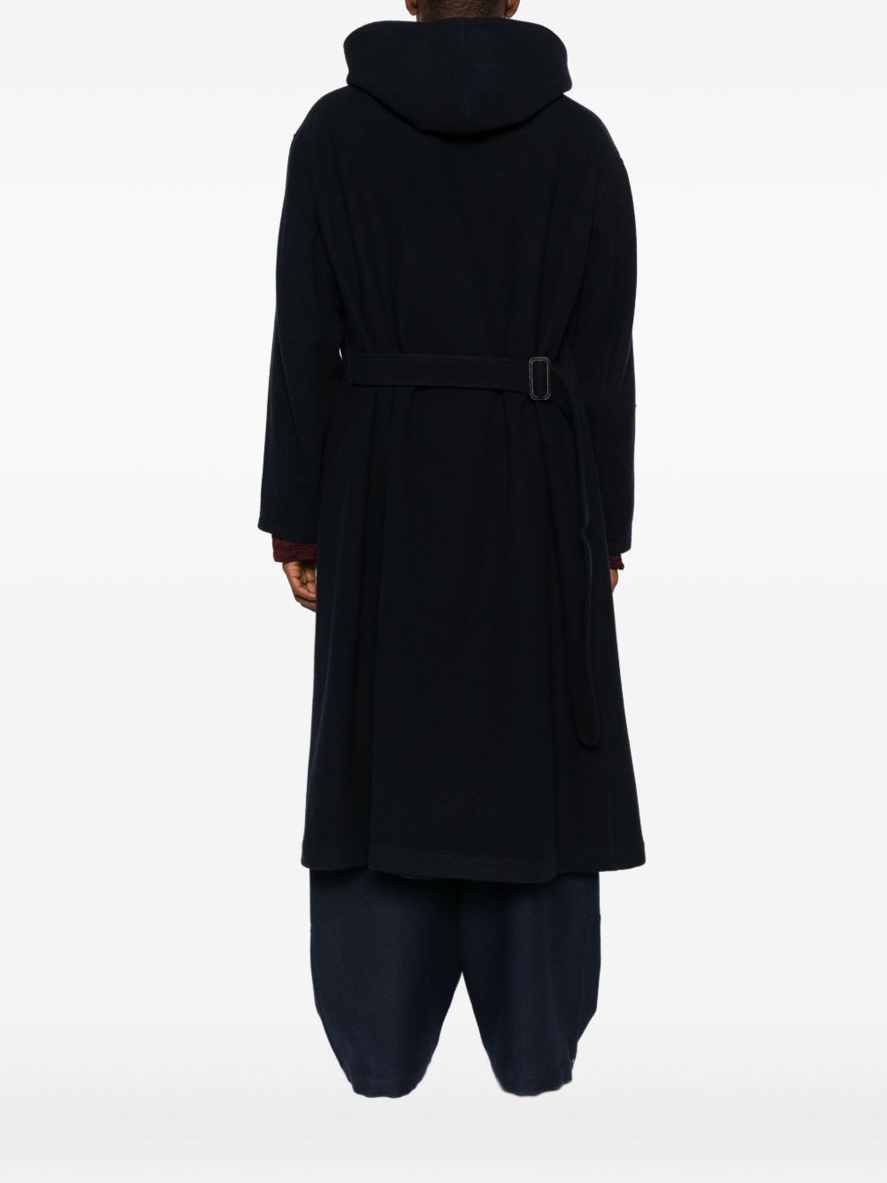 Cappotto con cappuccio in blu Yohji yamamoto - uomo 