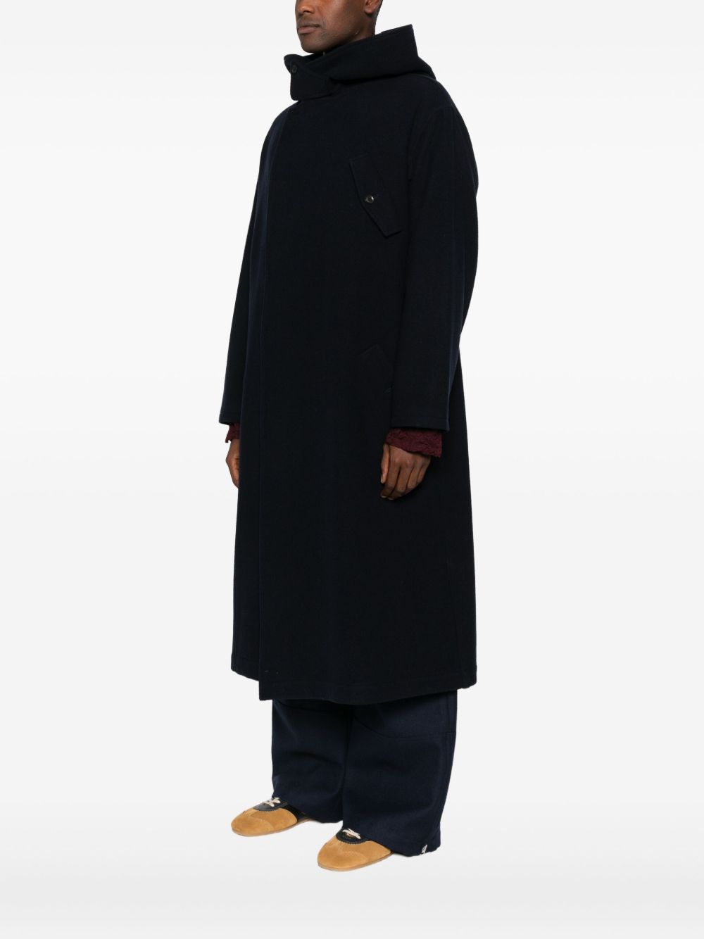 Cappotto con cappuccio in blu Yohji yamamoto - uomo 