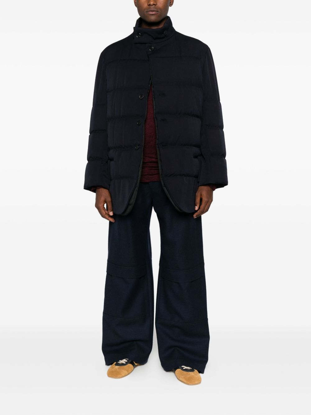 Giacca imbottita a collo alto in nero Yohji yamamoto - uomo 