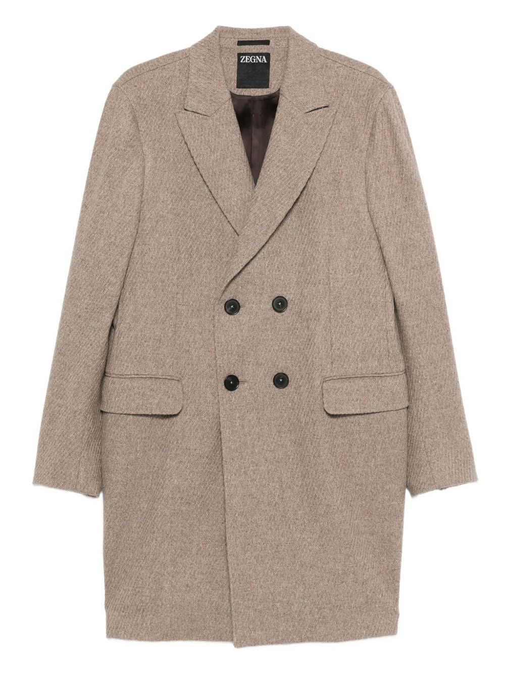 Cappotto doppiopetto in beige Zegna - uomo 