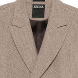 Cappotto doppiopetto in beige Zegna - uomo 