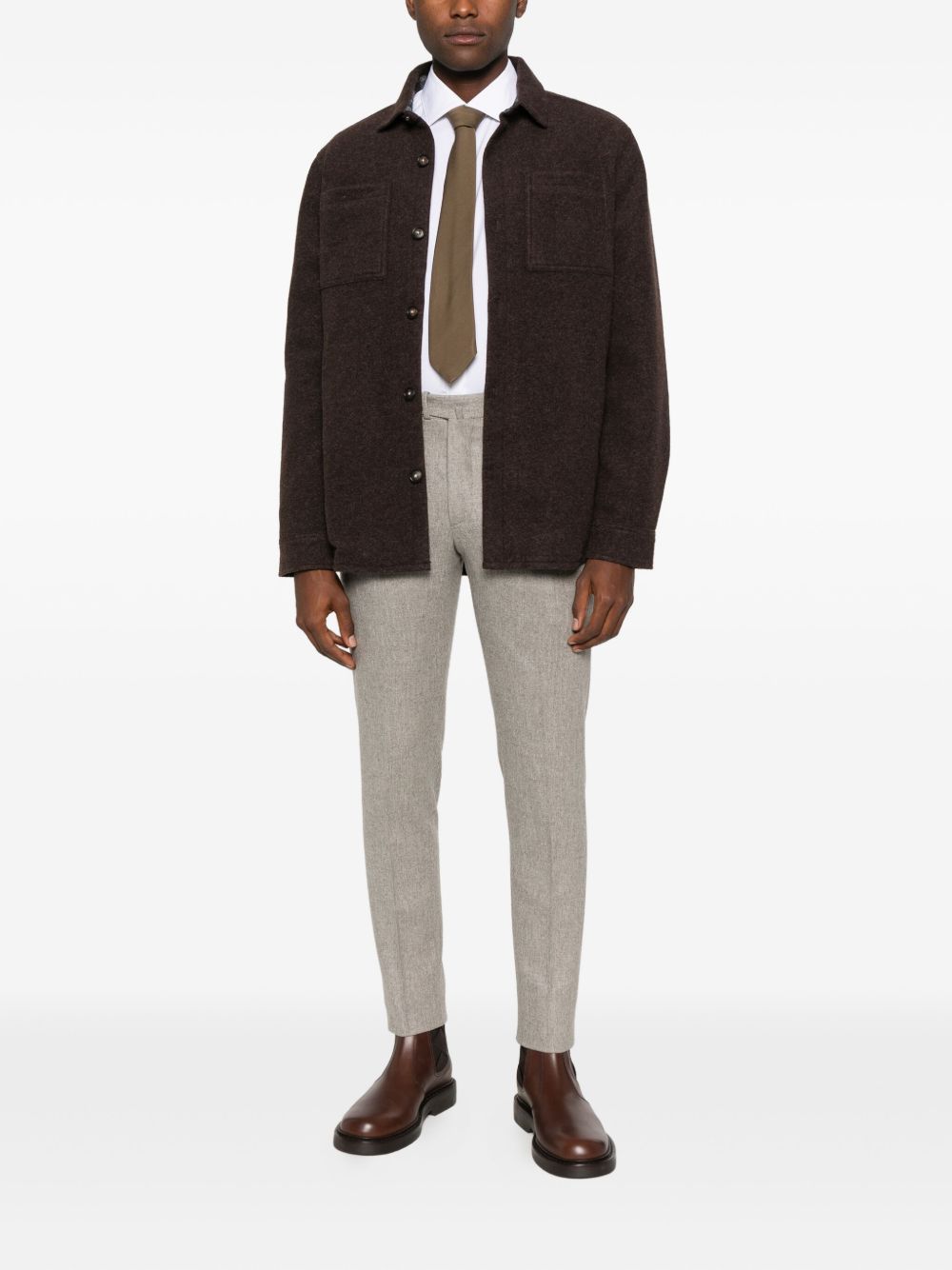 Camicia classica in bianco Zegna - uomo 