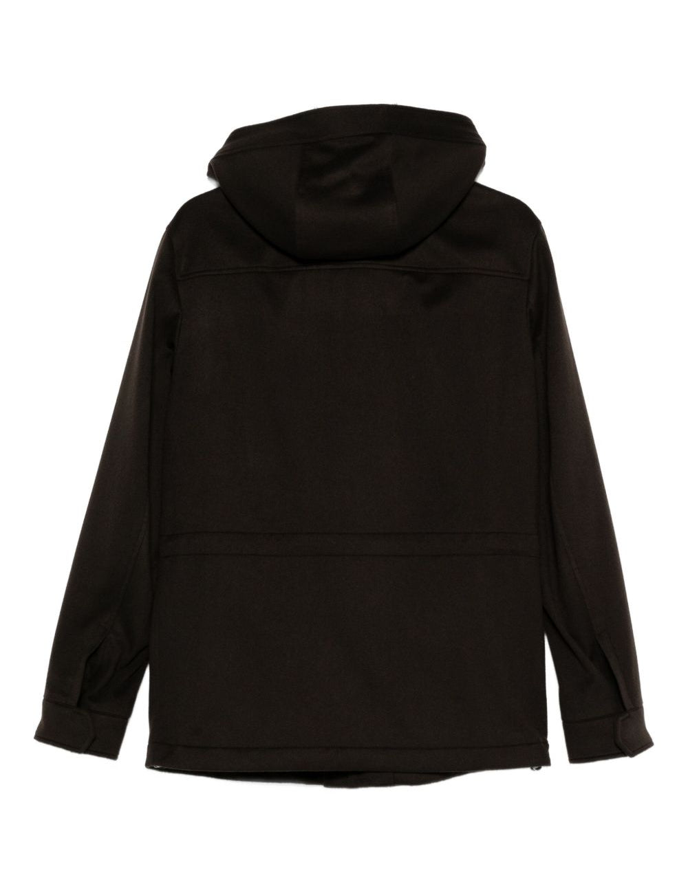 Giacca con cappuccio e coulisse in marrone Zegna - uomo 
