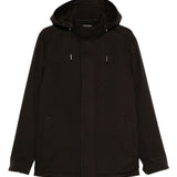 Giacca con cappuccio e coulisse in marrone Zegna - uomo 