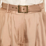 Pantaloni plissé con cintura in beige Zimmermann - donna 