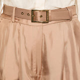 Pantaloni plissé con cintura in beige Zimmermann - donna 