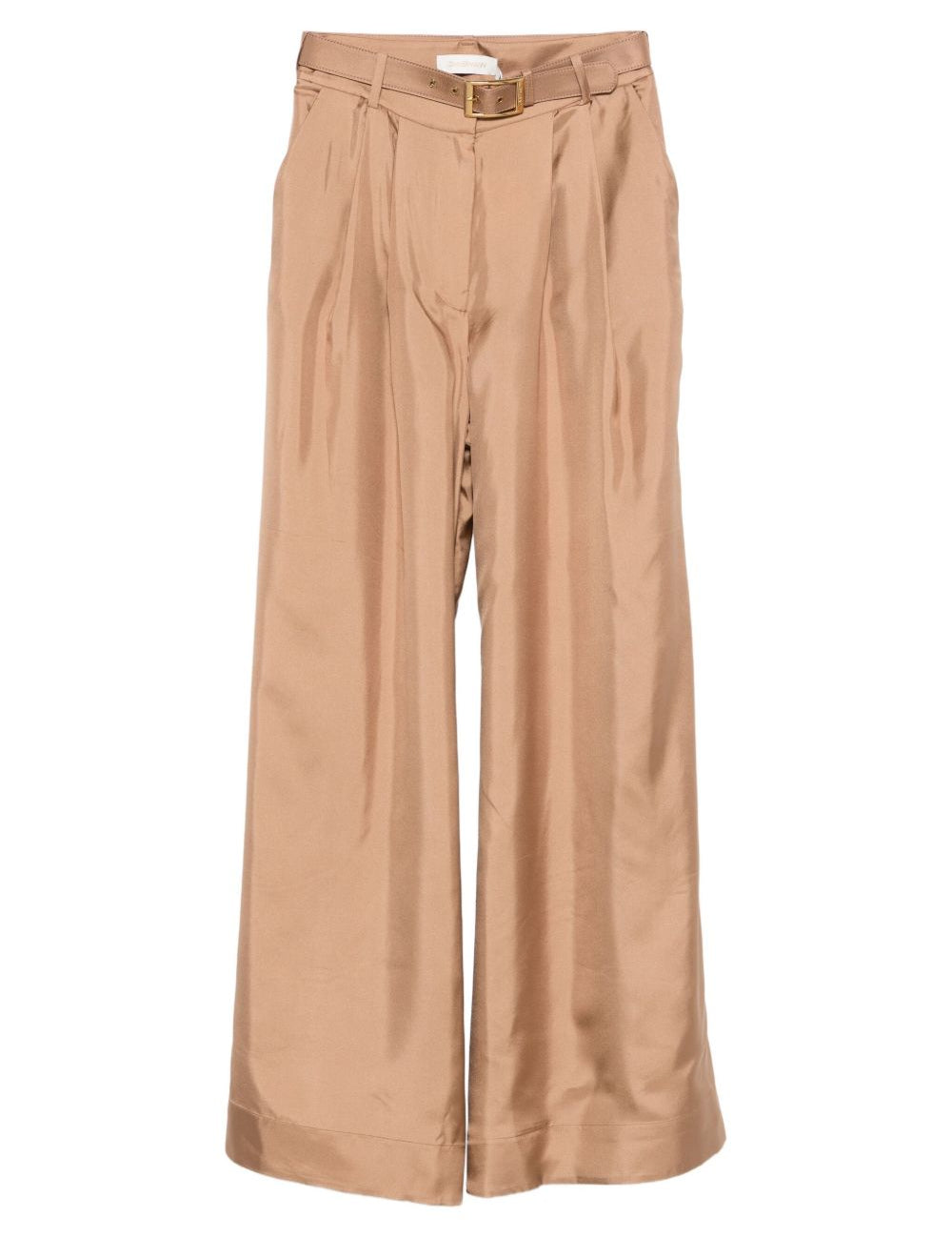 Pantaloni plissé con cintura in beige Zimmermann - donna 
