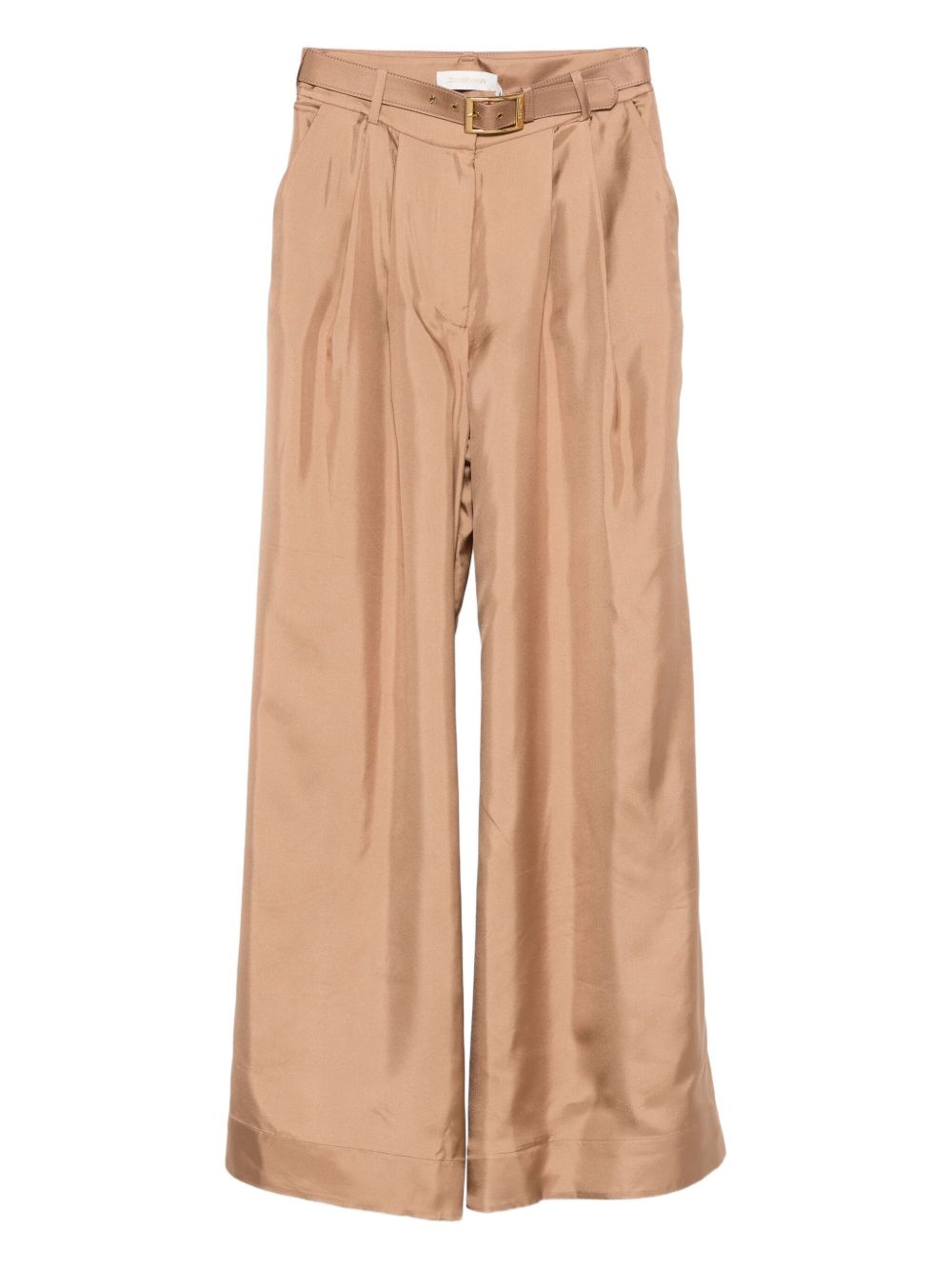 Pantaloni plissé con cintura in beige Zimmermann - donna 